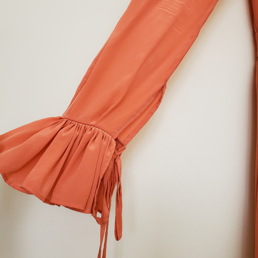 STINE GOYA Peach Silk Gown - Picture 3 of 7